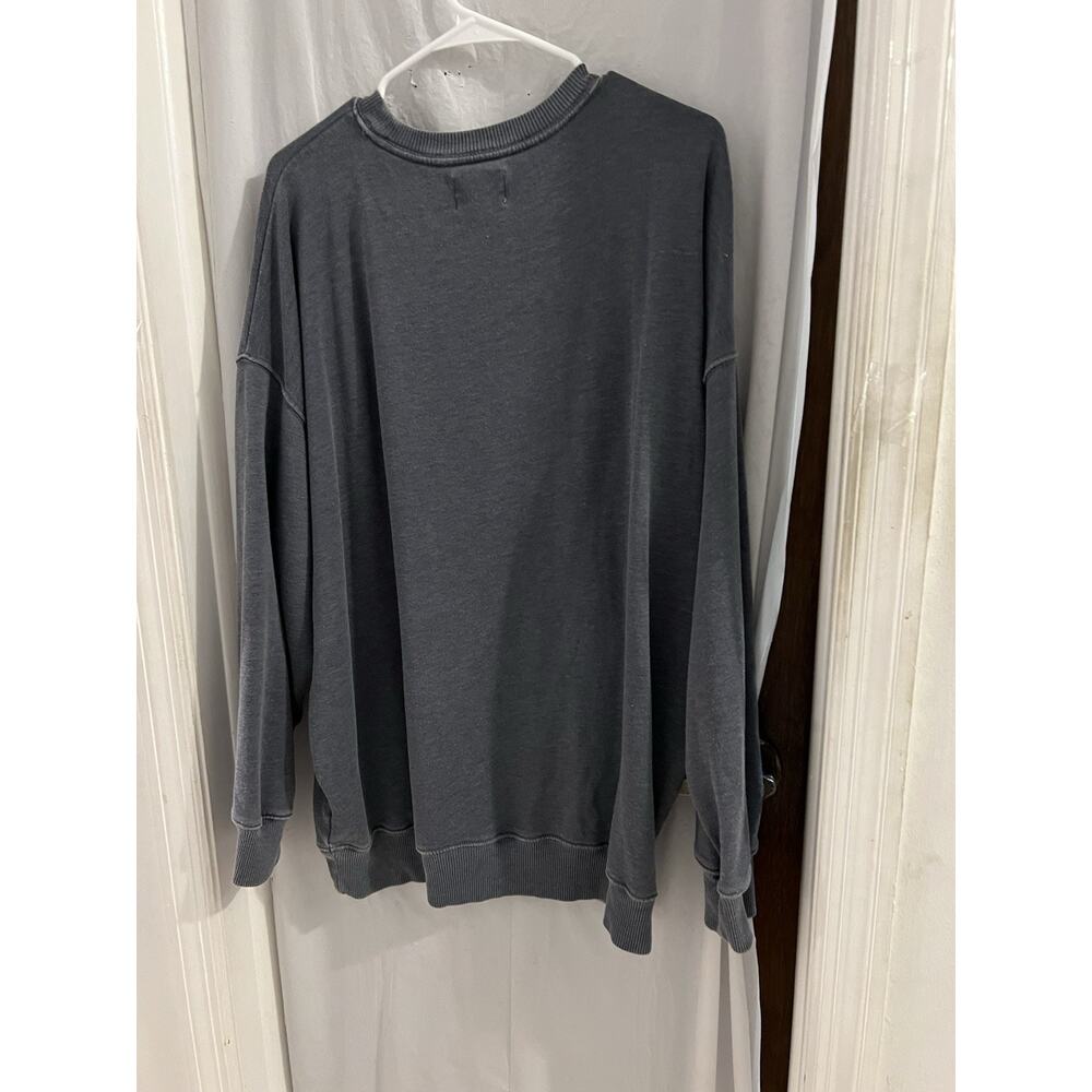American Eagle Gray Moon Stars Graphic Print Oversized Crew Neck Sweatshirt Sz M - Picture 9 of 9
